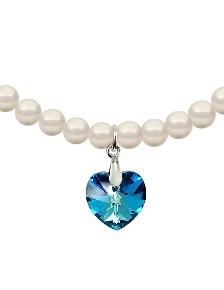 Collar de corazón Éclair de plata P 925