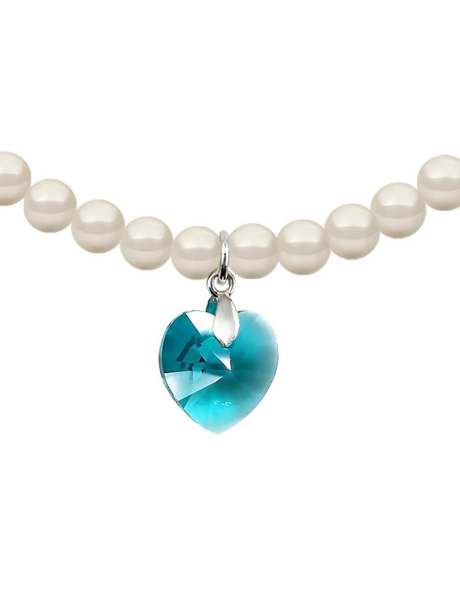Collar de corazón Éclair de plata P 925