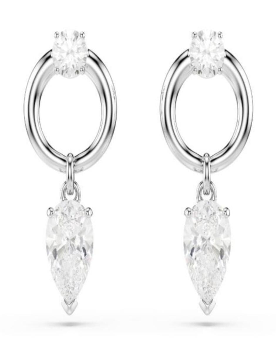 Aretes cortos circulares Mesmera con acabado brillante