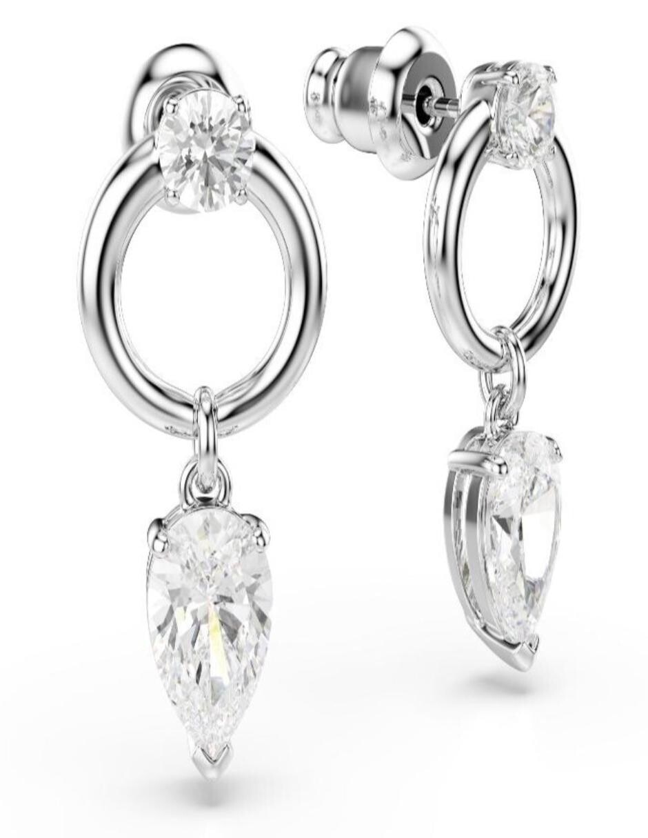 Aretes cortos circulares Mesmera con acabado brillante 3