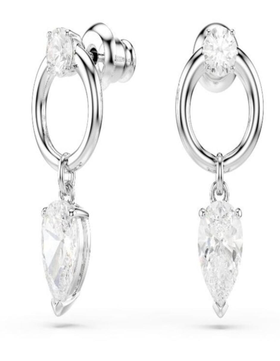 Aretes cortos circulares Mesmera con acabado brillante 4