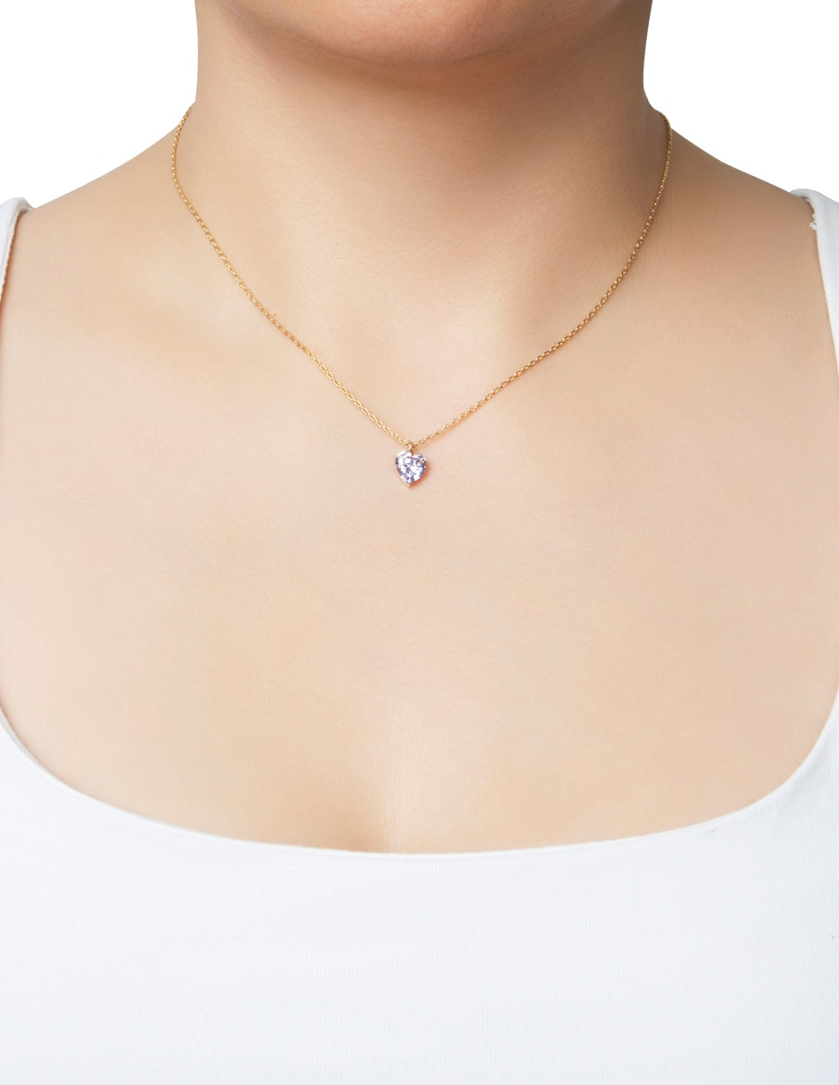 Collar con dije de corazón 3