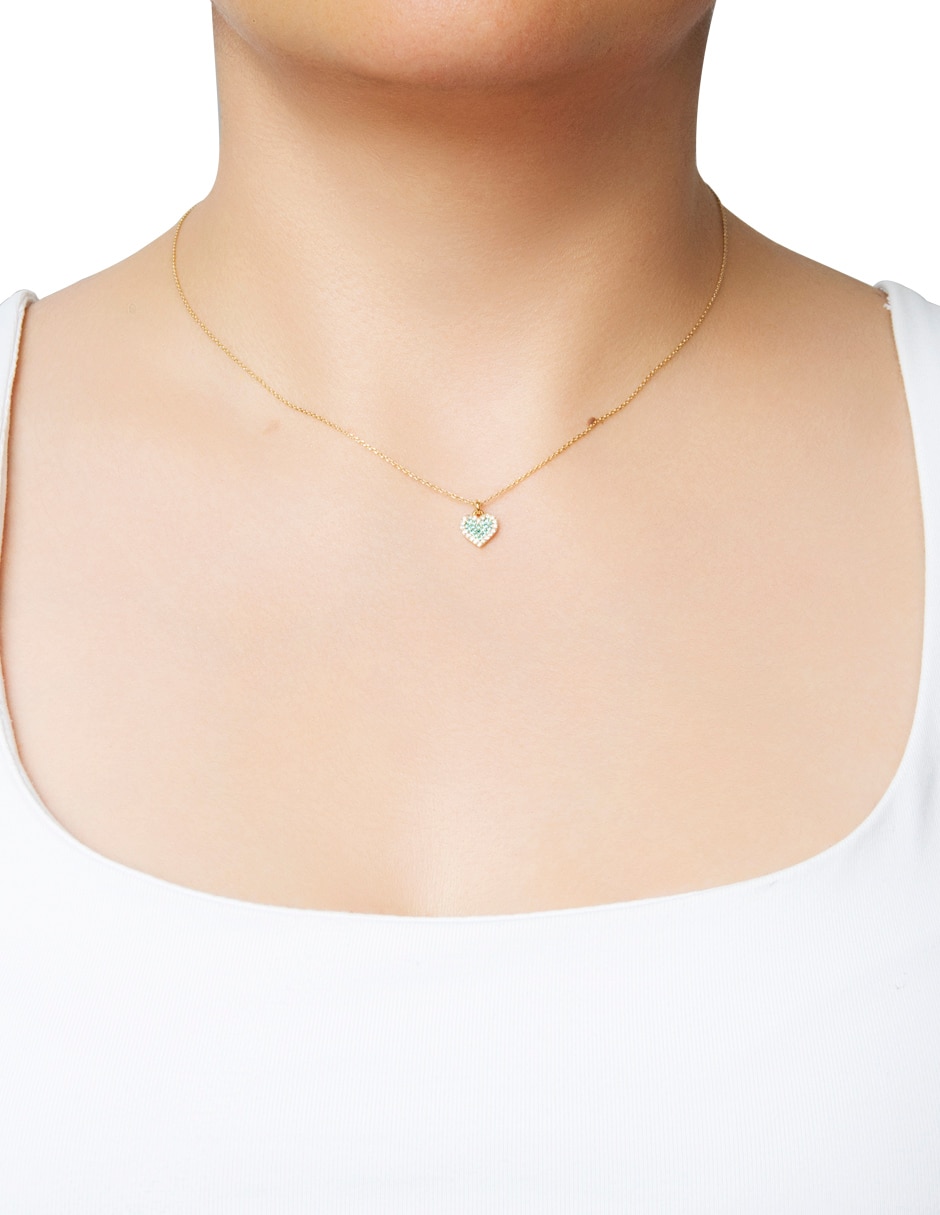 Collar con dije de corazón 3