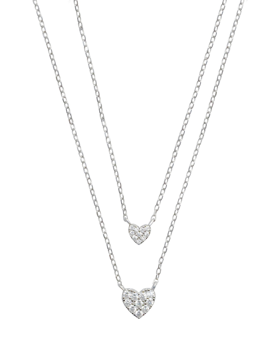 Collar de varios hilos Pavé .925 de plata P 925
