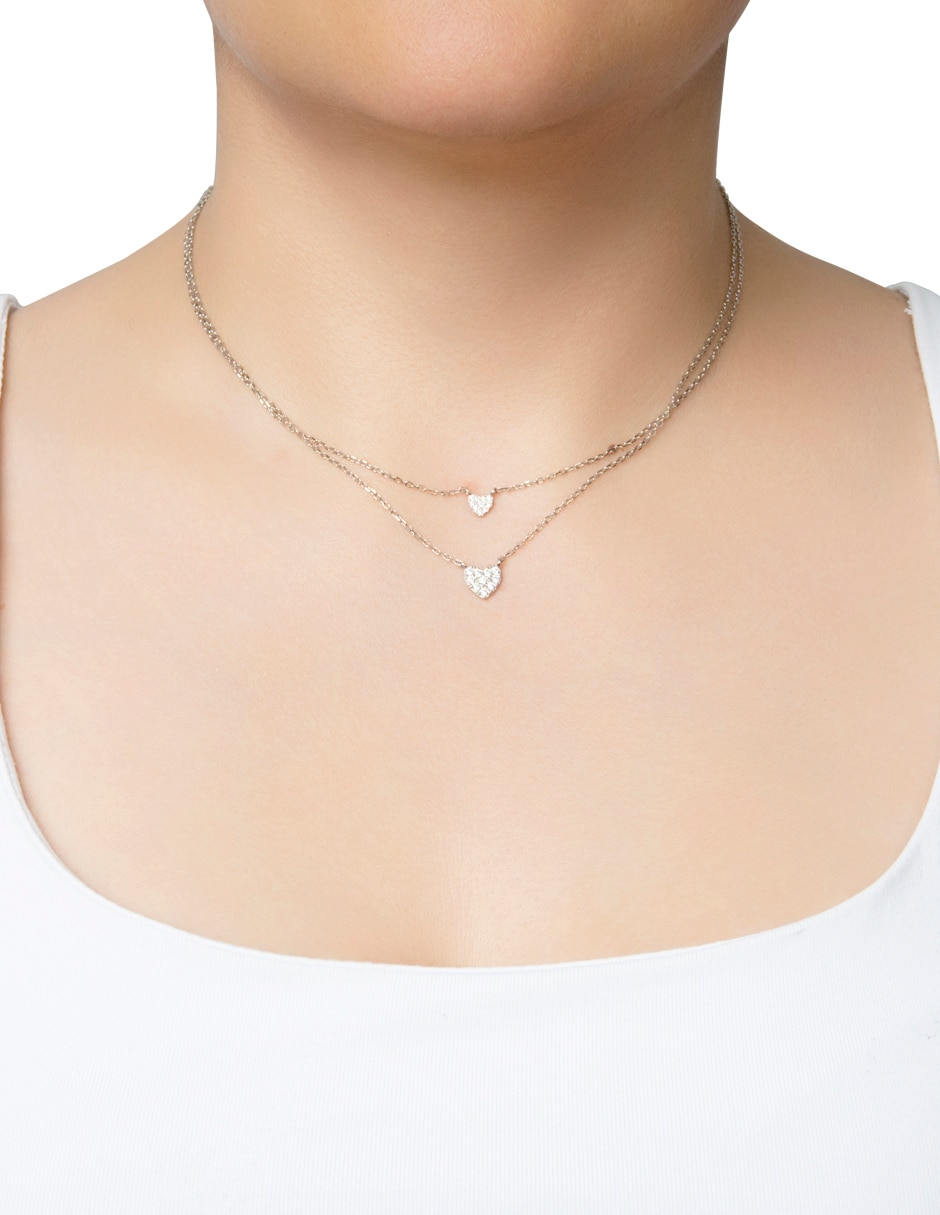 Collar de varios hilos Pavé .925 de plata P 925 3