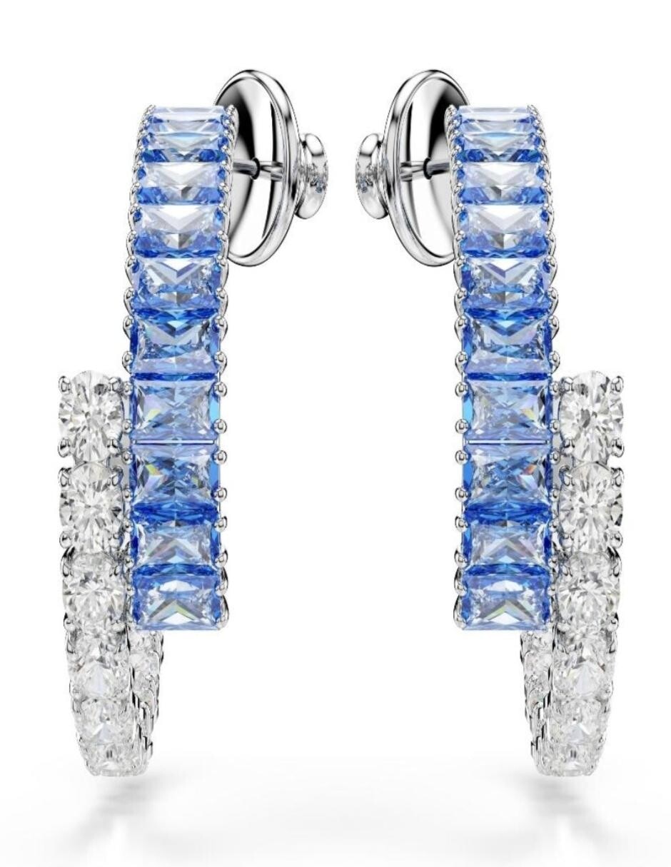 Aretes cortos circulares Matrix con acabado brillante 4