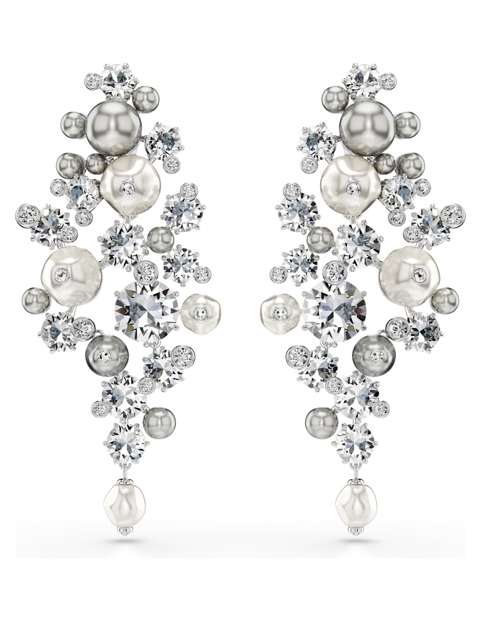 Aretes largos Constella con acabado pavé swarovski
