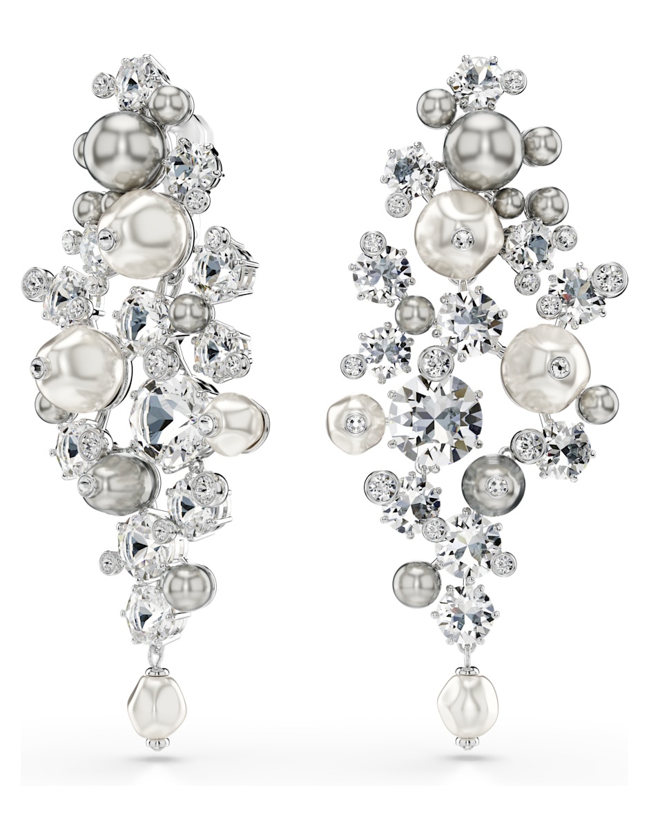 Aretes largos Constella con acabado pavé swarovski 3