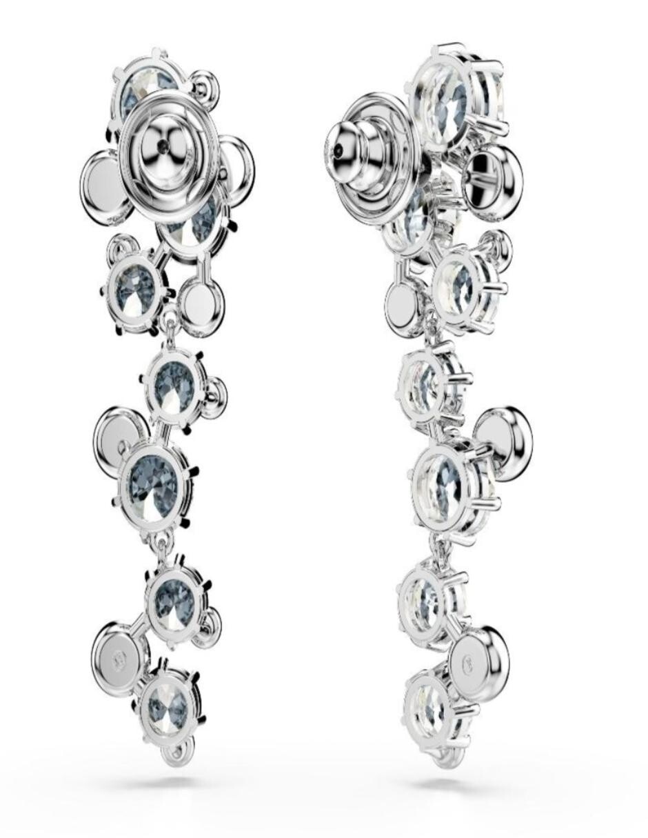 Aretes largos octagonales Constella con acabado brillante 2