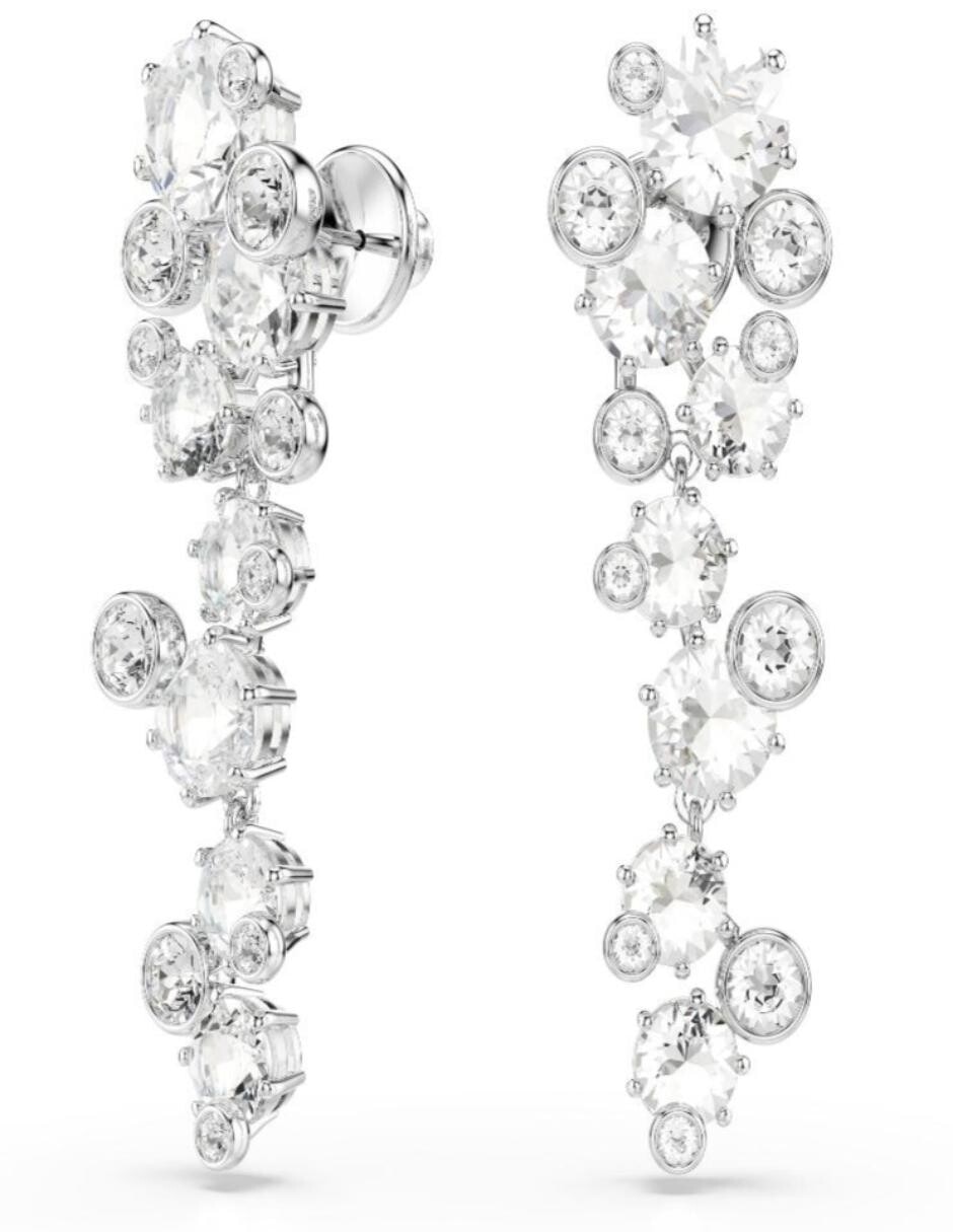 Aretes largos octagonales Constella con acabado brillante 4