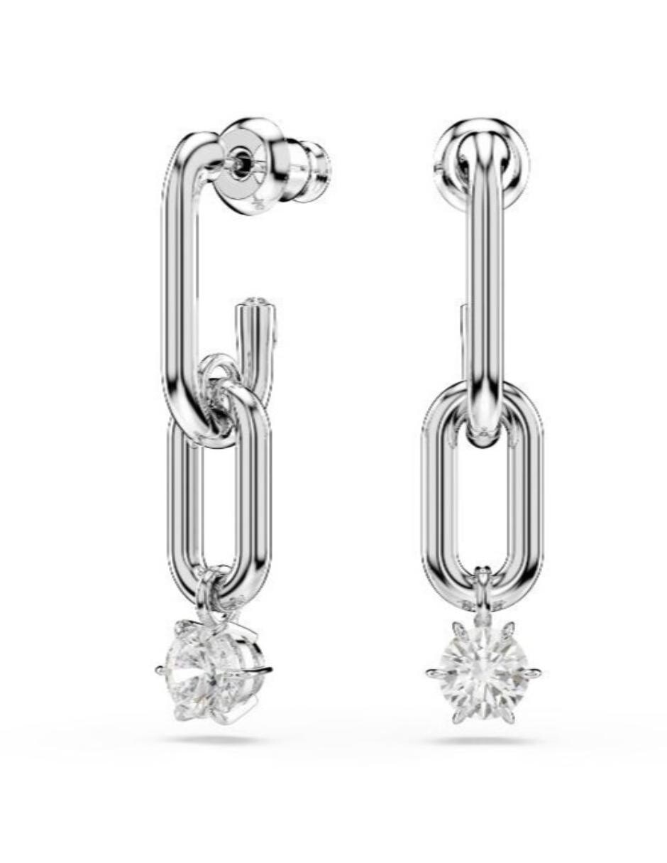Aretes largos de eslabones Constella con acabado brillante