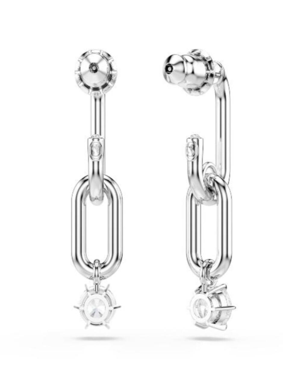 Aretes largos de eslabones Constella con acabado brillante 2