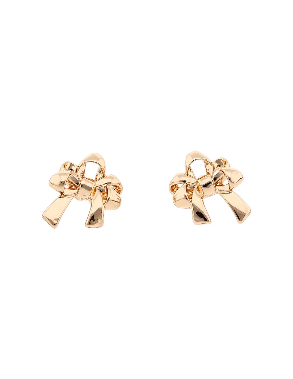 Aretes cortos de moño Holiday Bows con acabado brillante Aretes cortos de moño Holiday Bows con acabado brillante