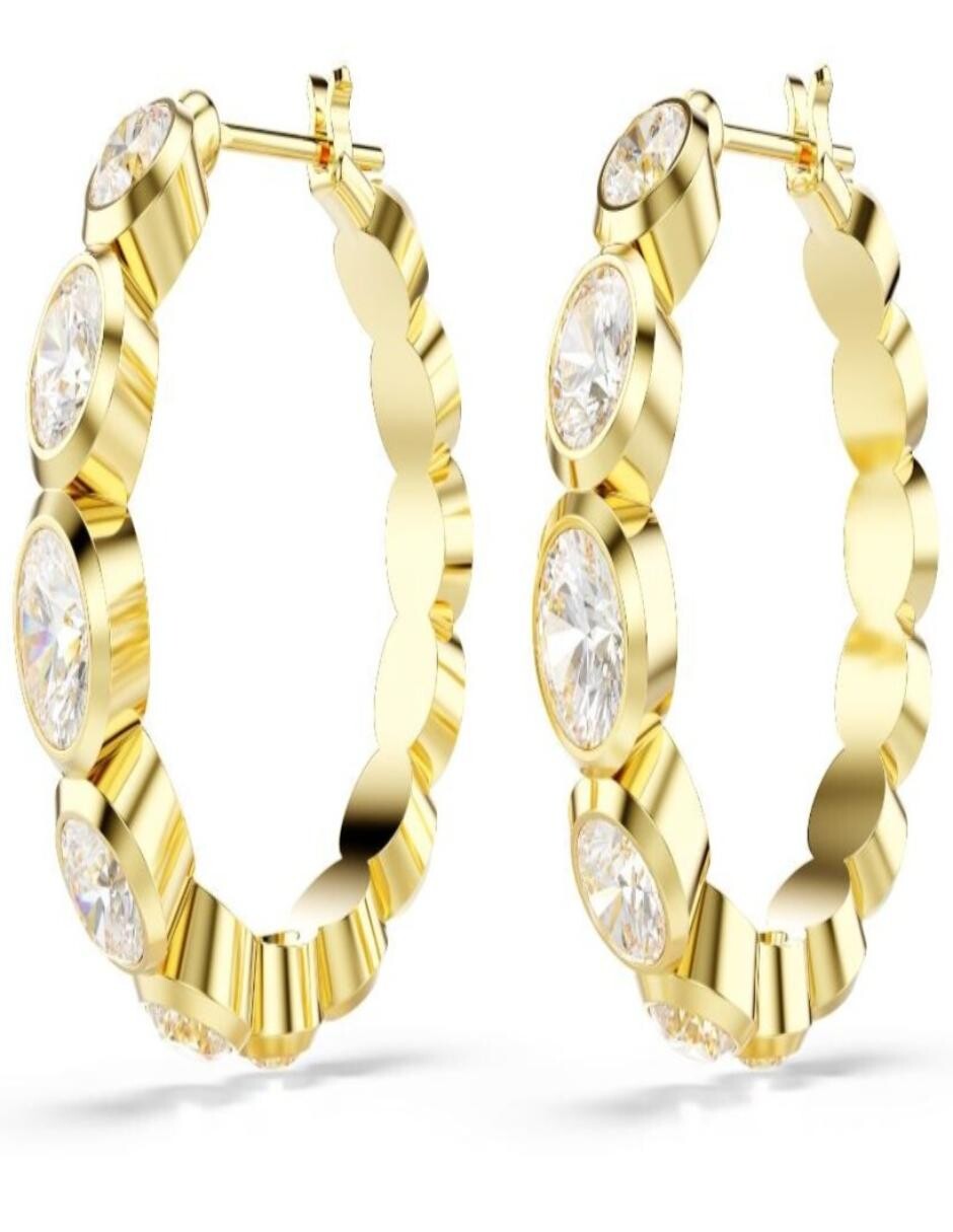 Aretes cortos circulares Imber con acabado brillante 3
