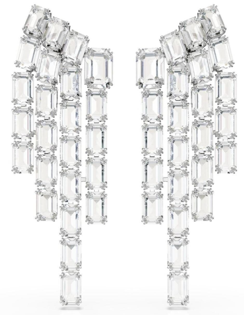 Aretes largos Millenia con acabado brillante
