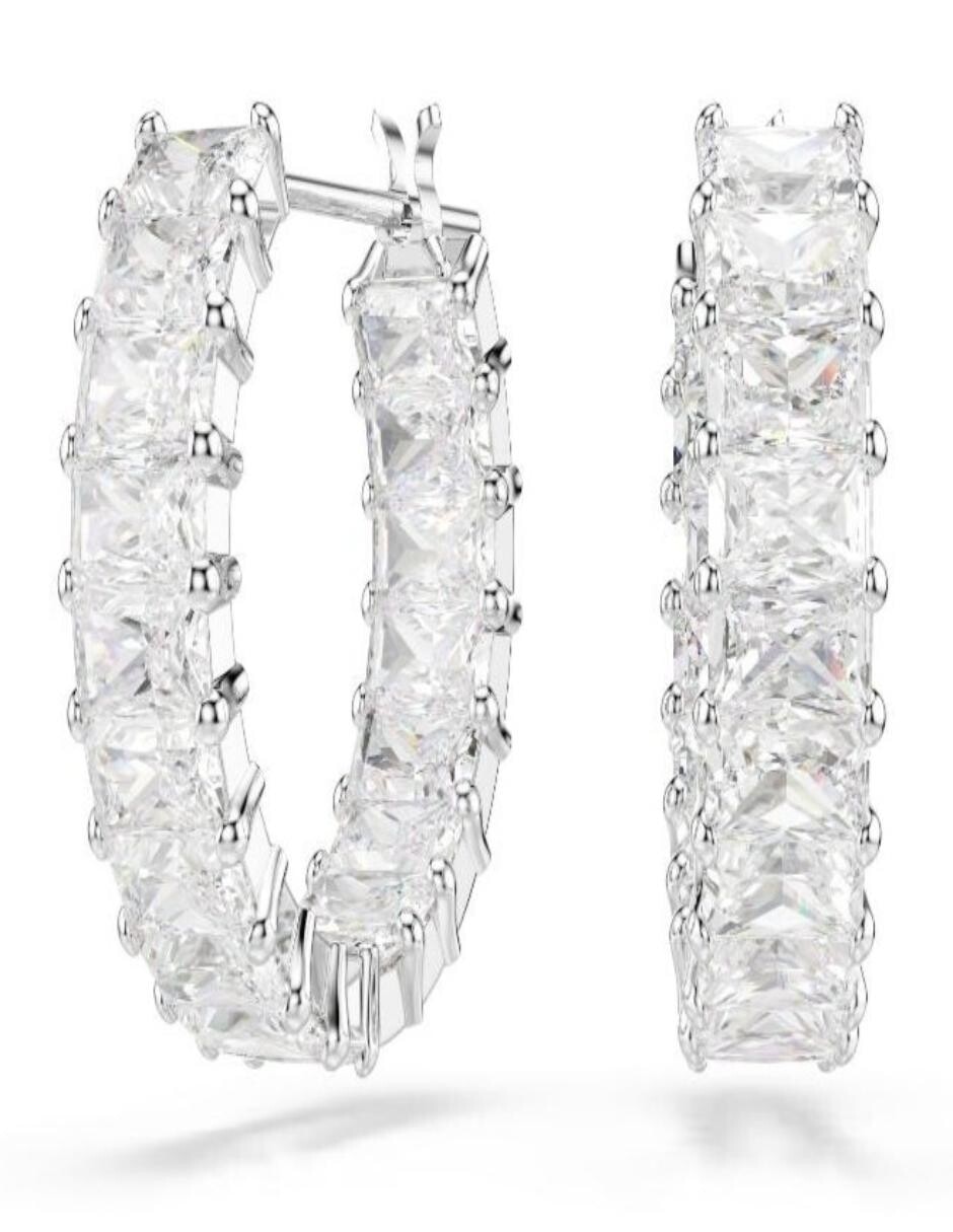 Aretes cortos circulares Matrix con acabado brillante