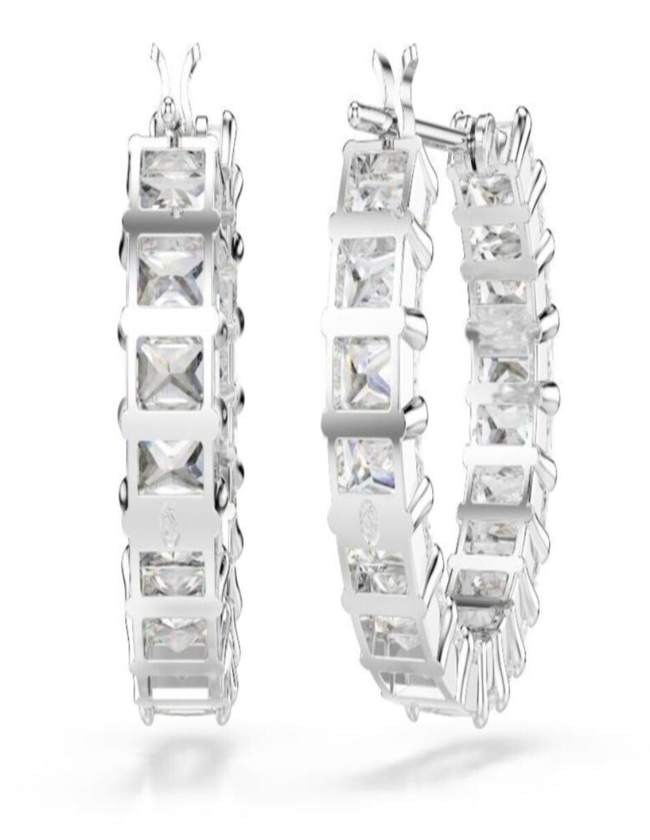 Aretes cortos circulares Matrix con acabado brillante 2