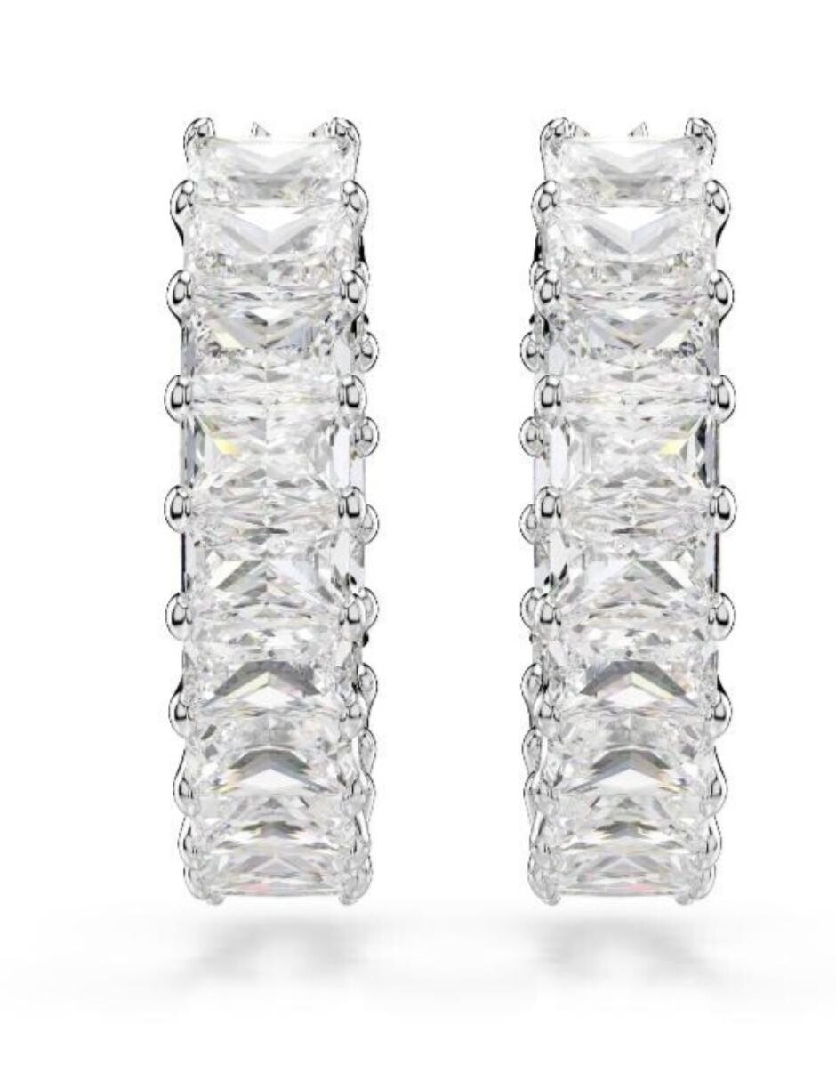Aretes cortos circulares Matrix con acabado brillante 4