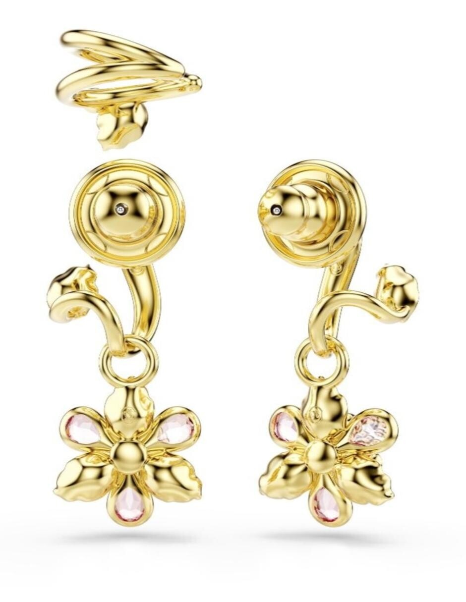 Set de aretes de flor Idyllia con acabado brillante 2