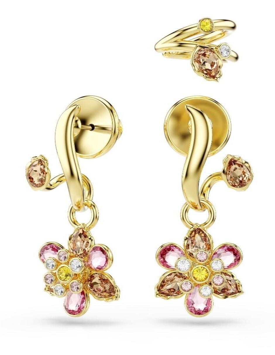 Set de aretes de flor Idyllia con acabado brillante 4