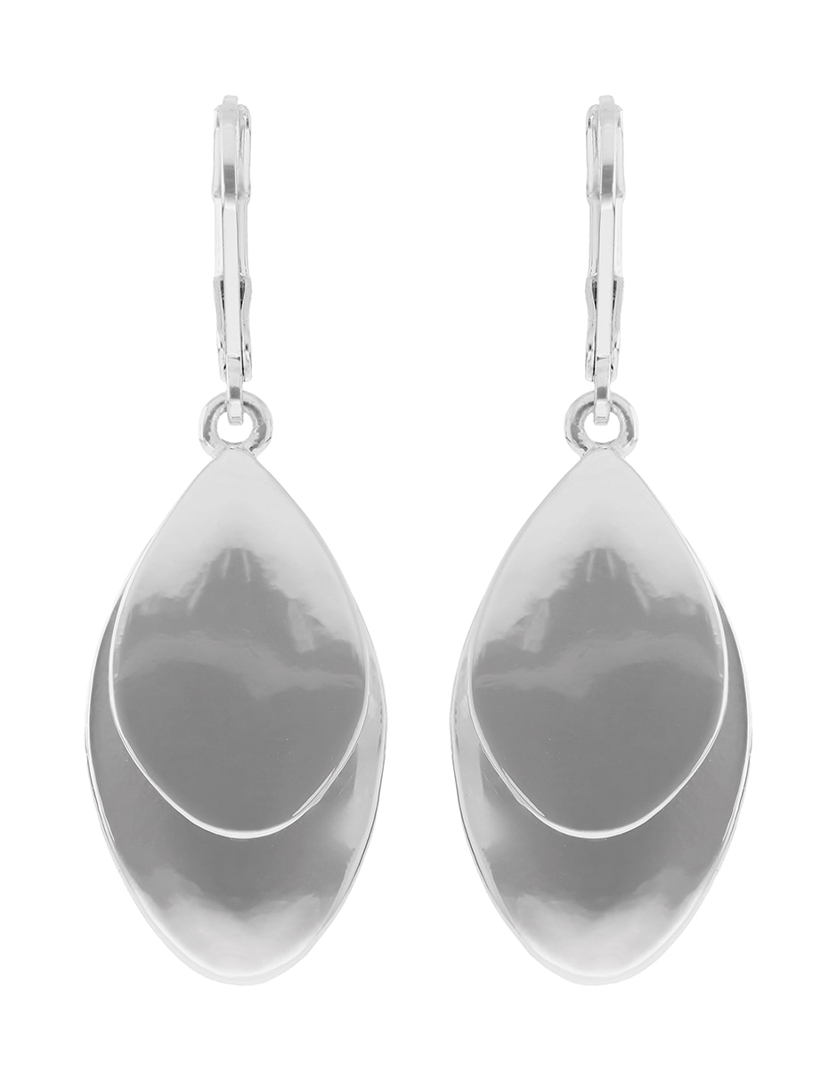 Aretes largos ovalados Silver Element con acabado Plateado