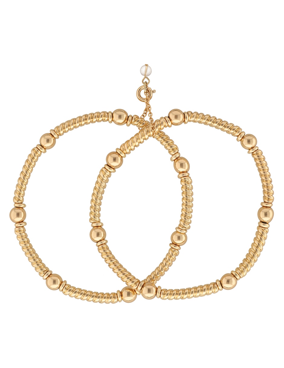 Multi-pulsera Gold Facets con acabado brillante