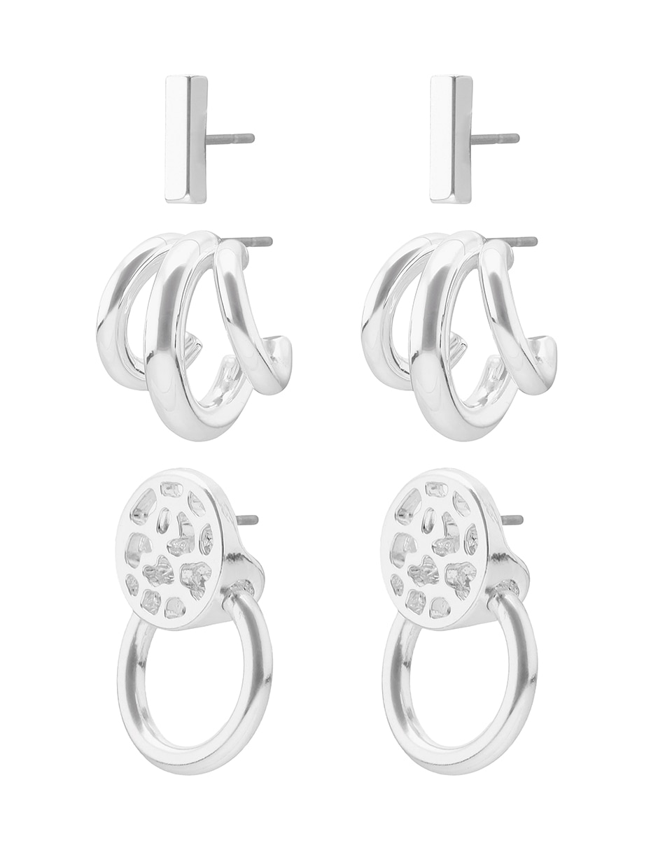 Set de aretes Metallic Animal con acabado brillante 2