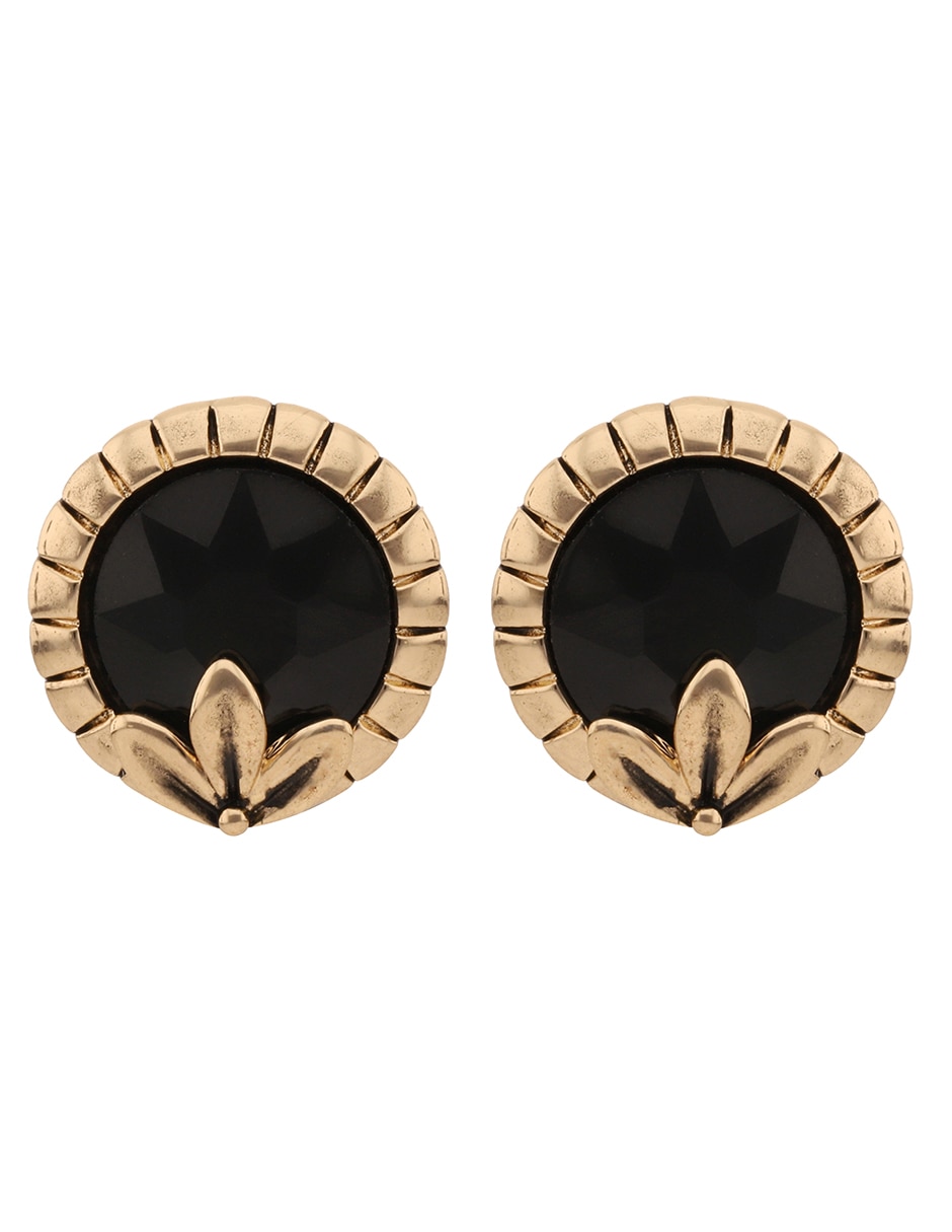 Aretes largos Flower Color Dec con acabado brillante cristal