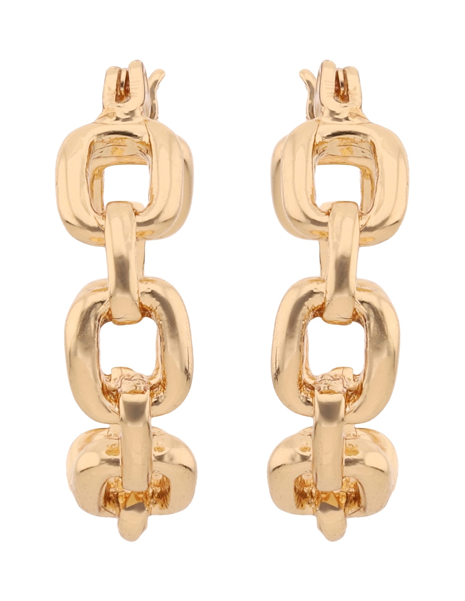 Aretes cortos circulares Basic Mtl Ears F1 con acabado brillante