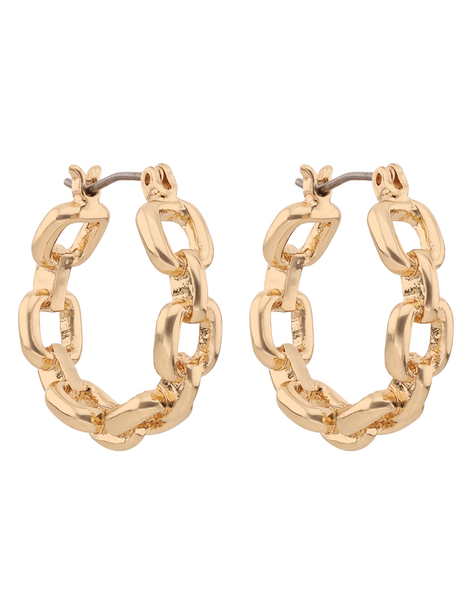 Aretes cortos circulares Basic Mtl Ears F1 con acabado brillante 2