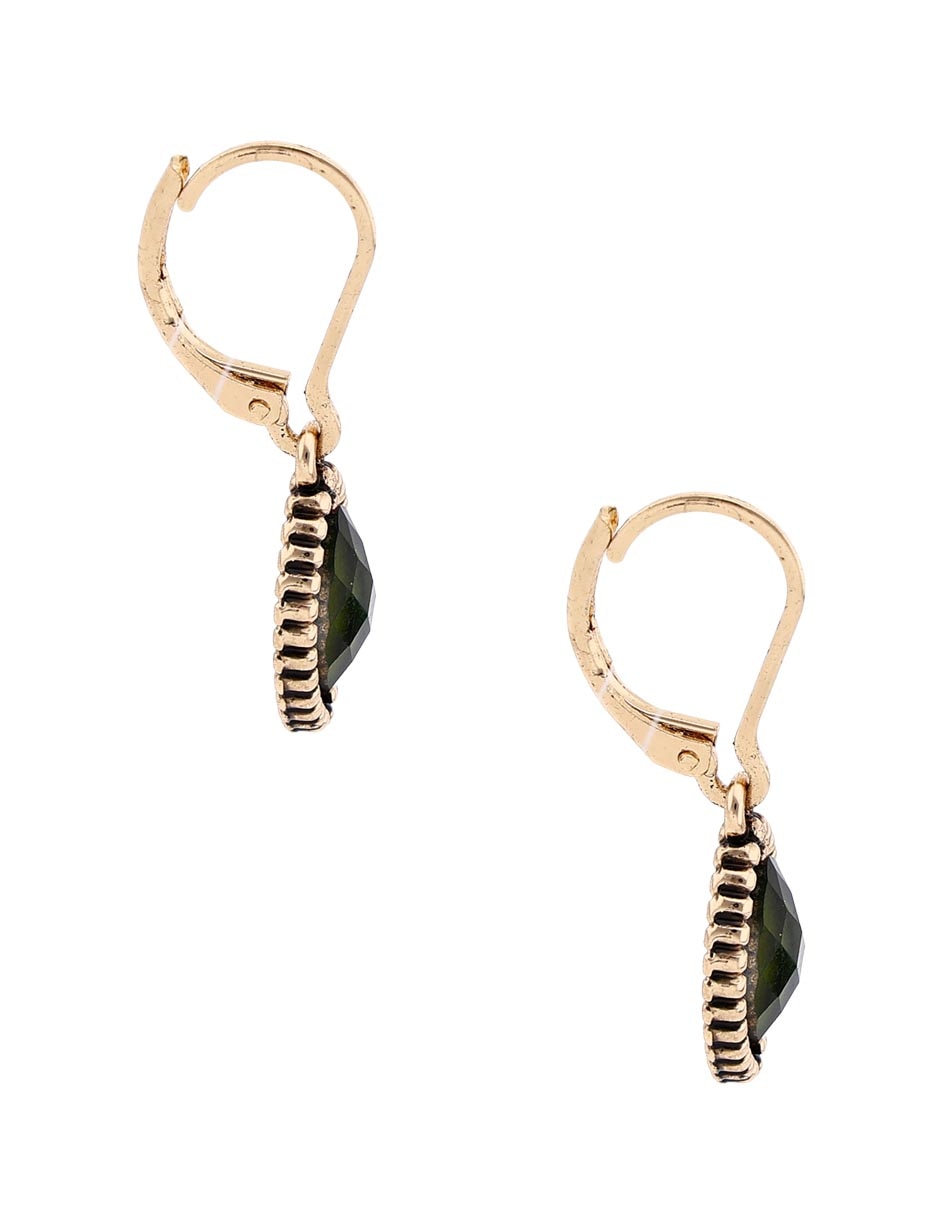 Aretes largos ovalados  tea time con acabado brillante 3