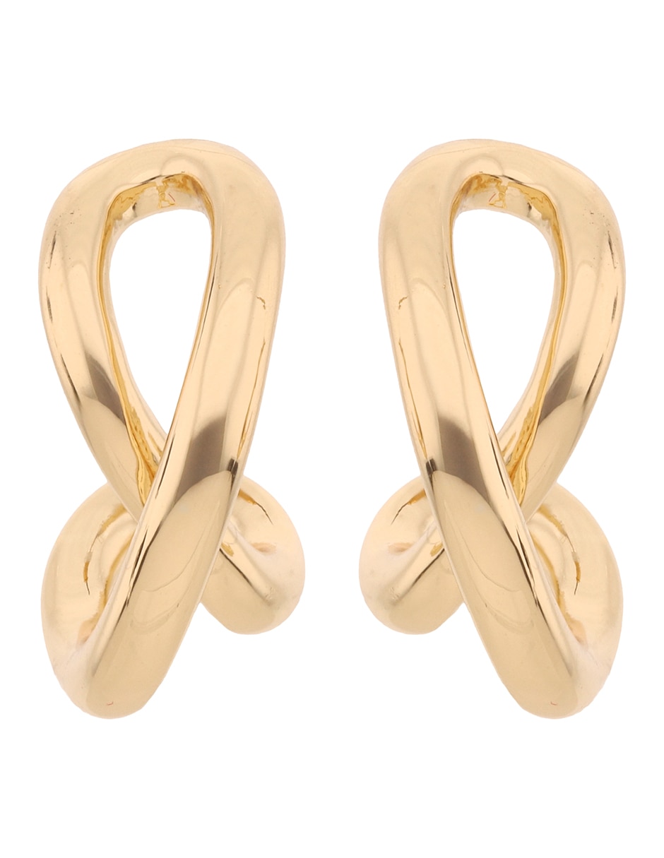 Aretes cortos circulares Metal Ears 1 Feb Mkt 25 con acabado brillante