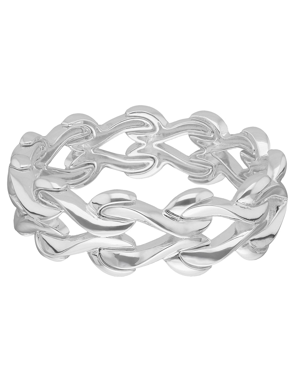 Pulsera Silver Loops con acabado brillante