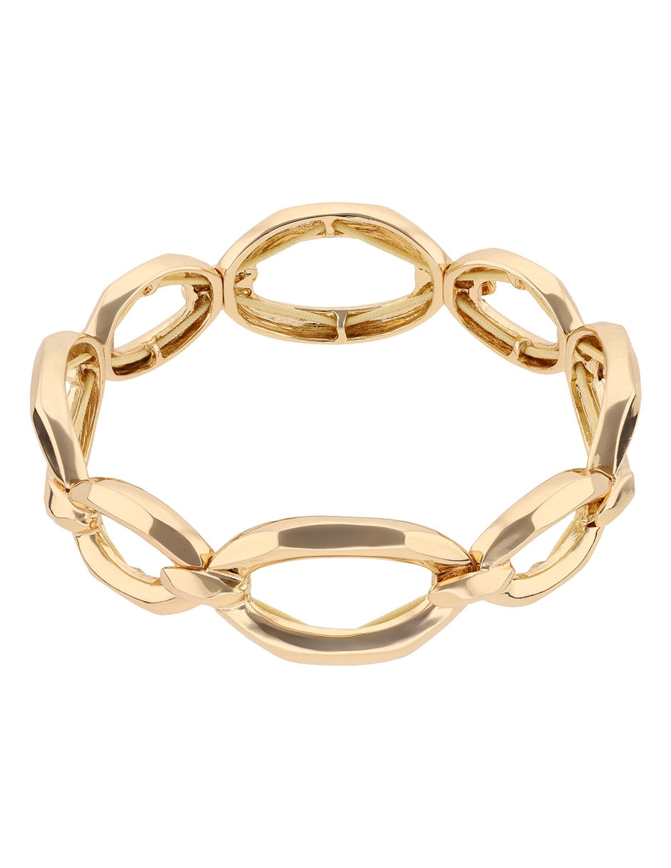 Pulsera Gold Facets con acabado brillante