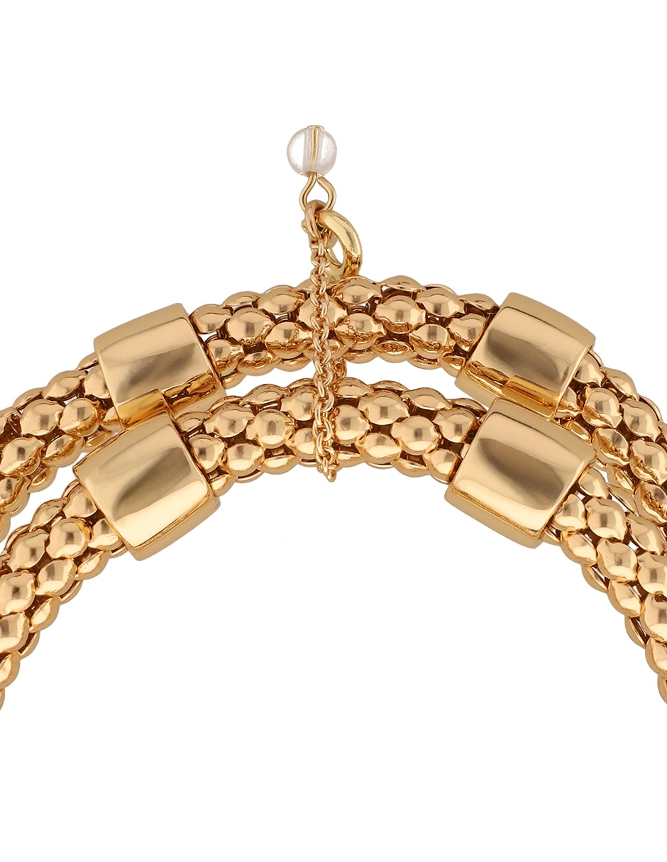 Multi-pulsera Gold Textures con acabado brillante 2