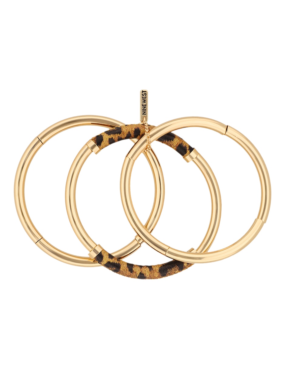 Multi-pulsera Leather Animal con acabado brillante