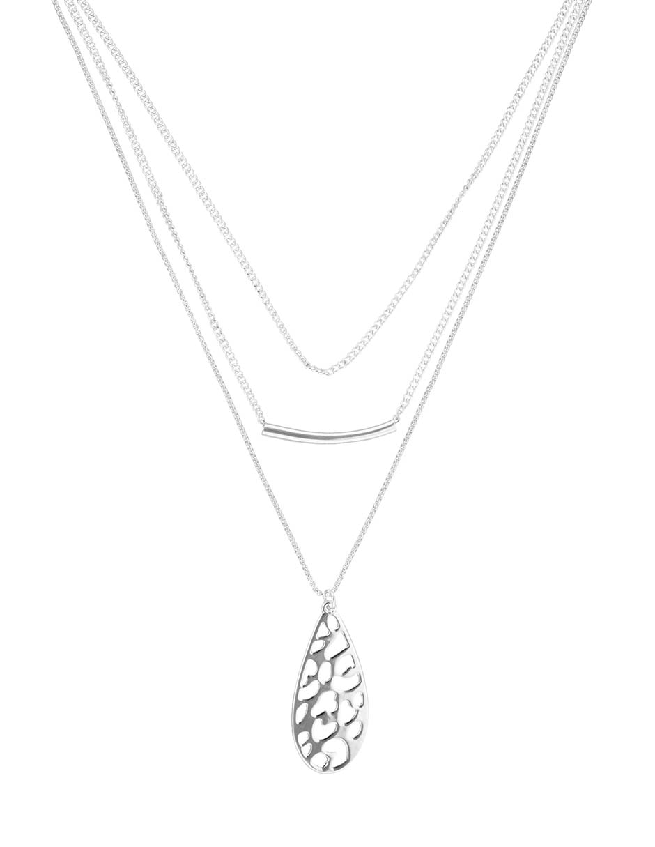 Collar con dije de gota Metallic Animal