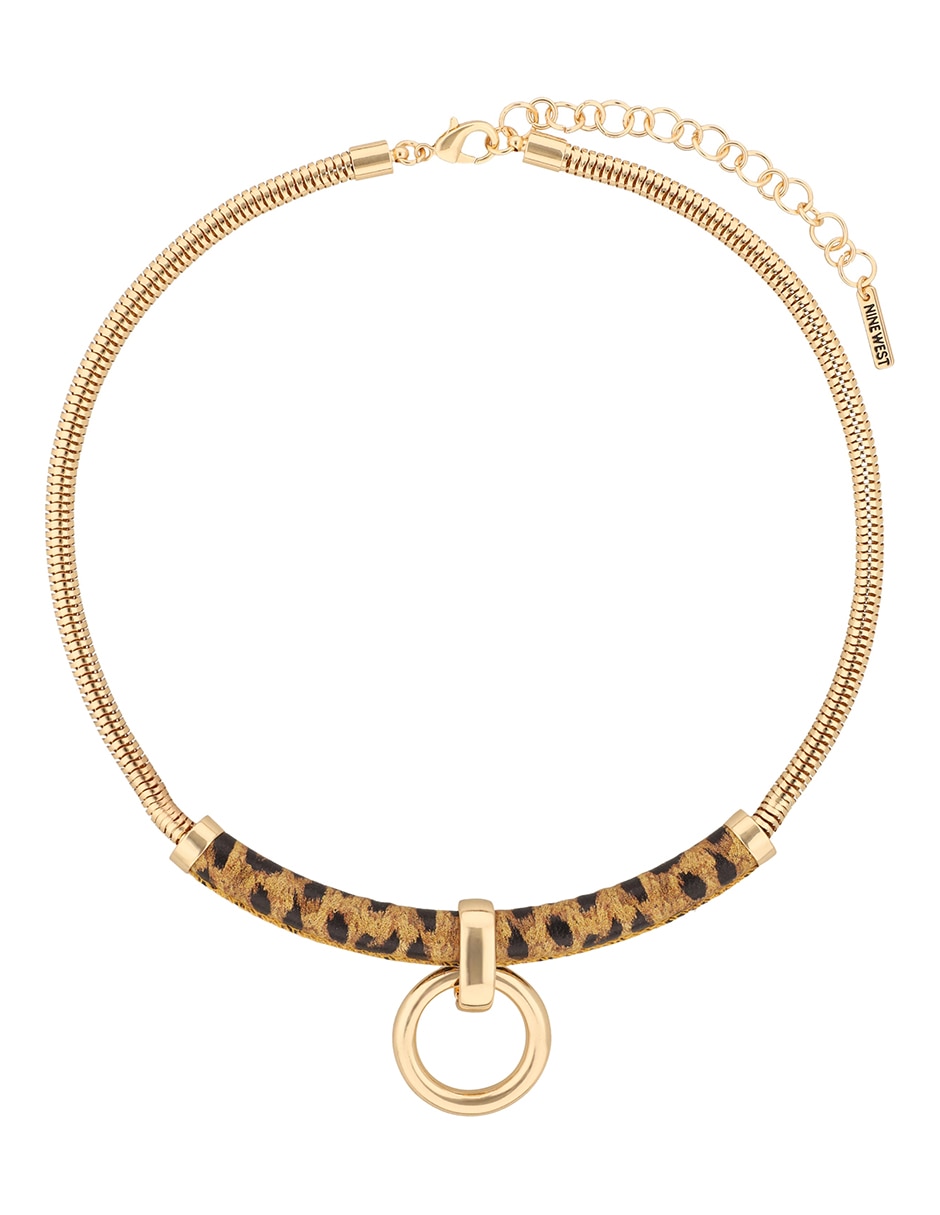 Collar con dije Leather Animal 3