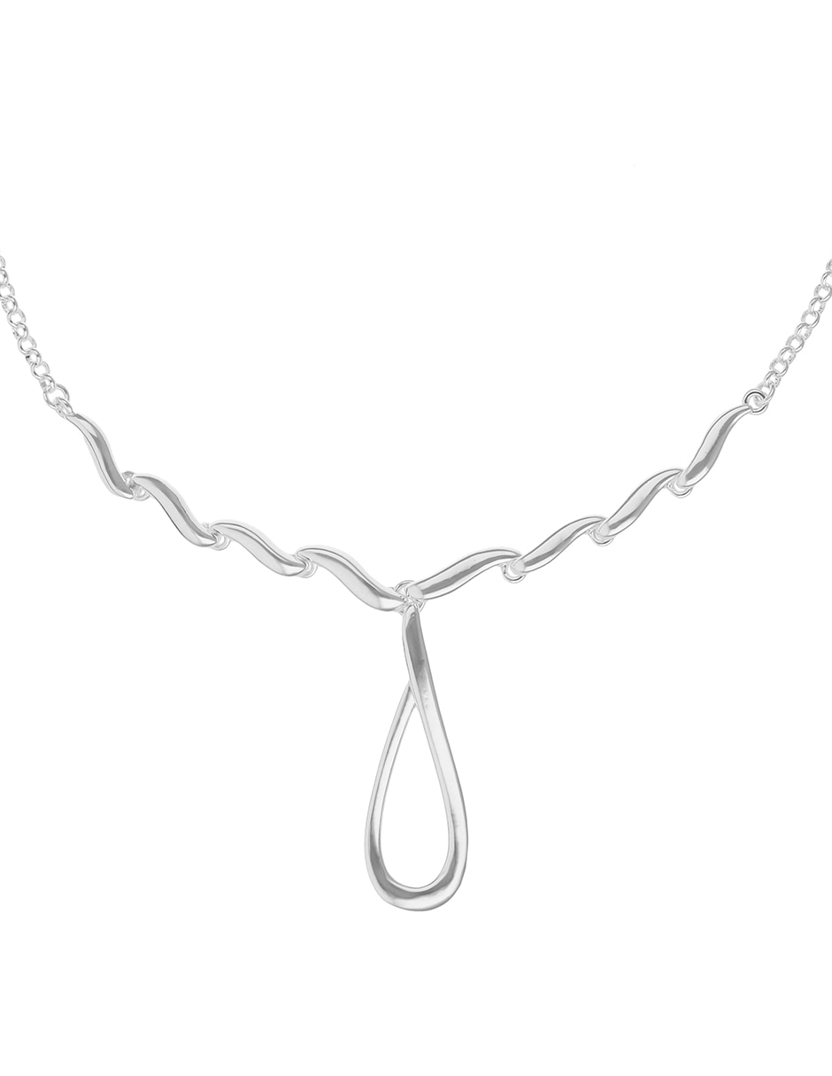 Collar de gota Smooth Silver
