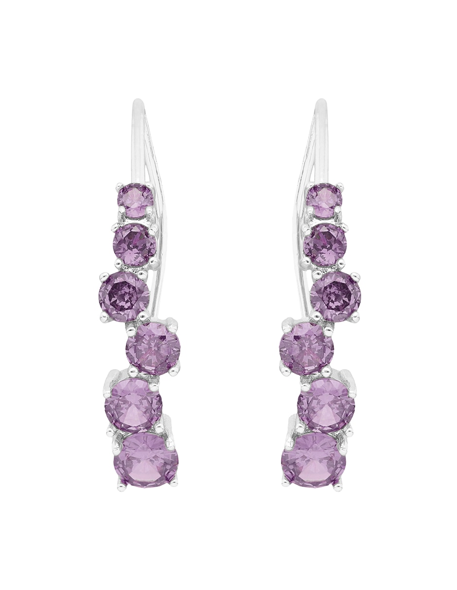 Broqueles Classic Clusters con acabado brillante cristal