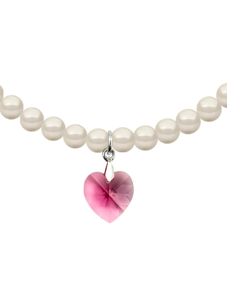 Collar de corazón Éclair de plata P 925