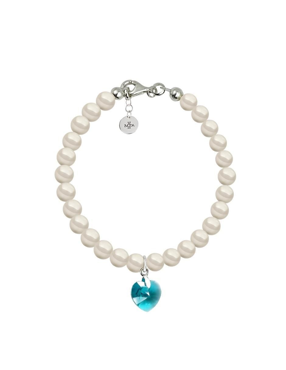Collar y pulsera de corazón Éclair de plata P925 cristal 5