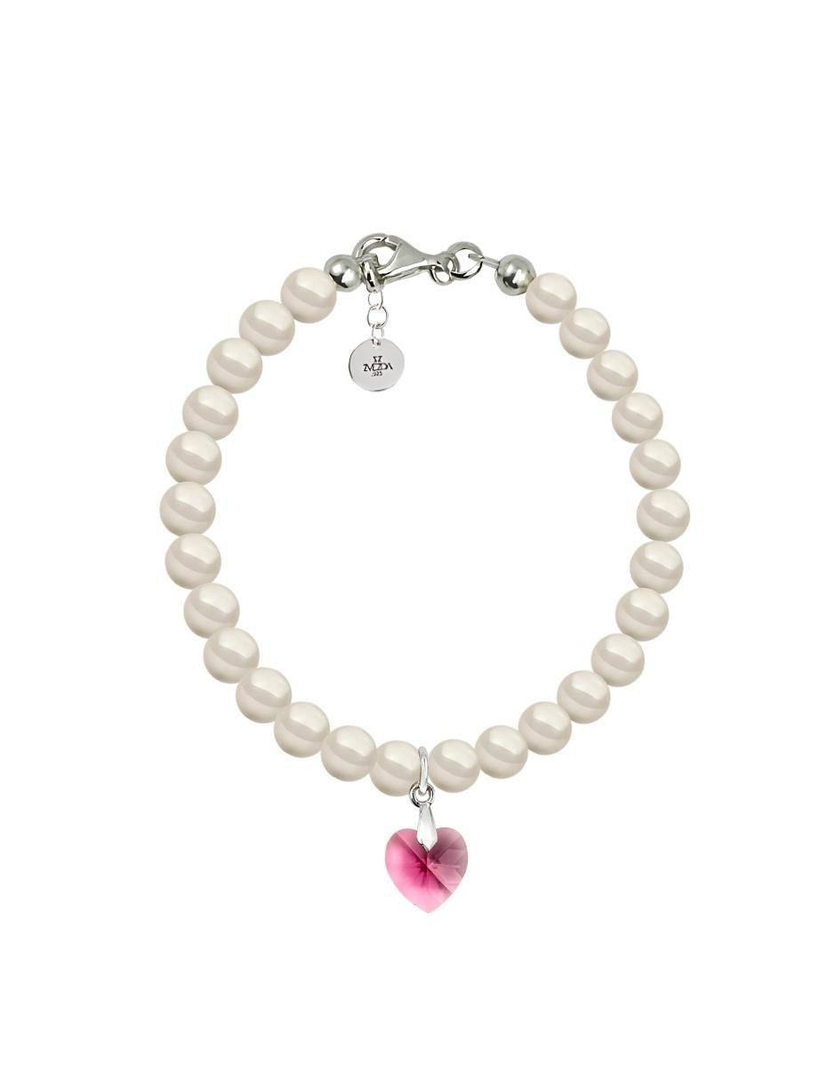 Collar y pulsera de corazón Éclair de plata P925 cristal 5