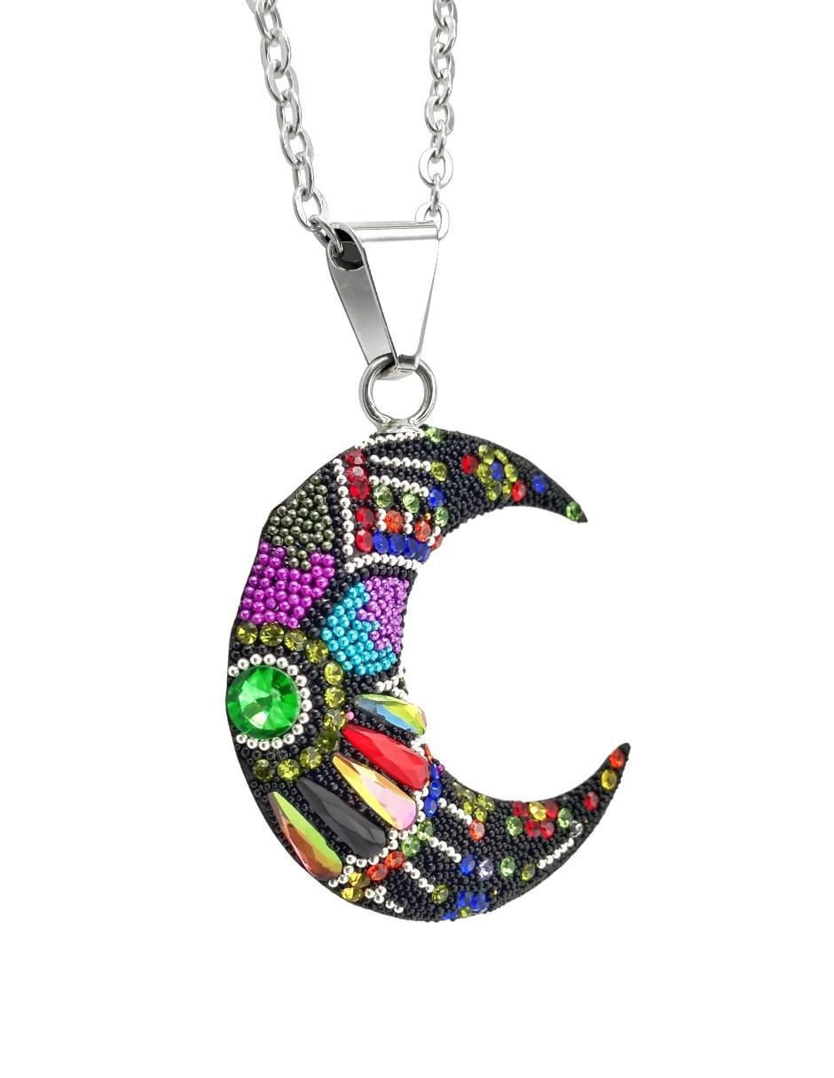 Aretes y collar "de (si aplica)" luna zvezda élan no aplica "de" plata p 925 cristal