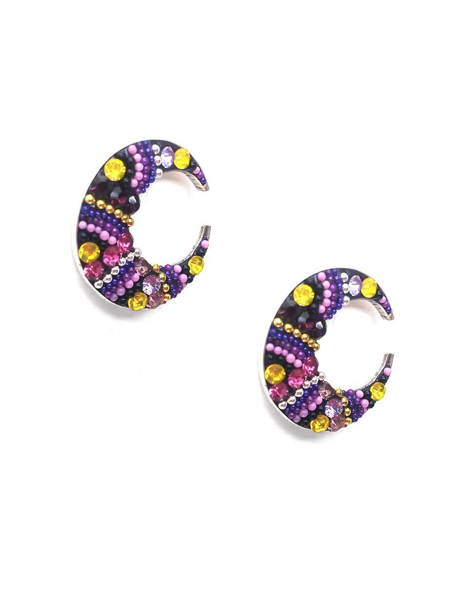 Aretes y collar de luna Élan de plata P925 cristal 6