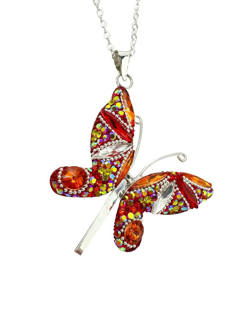 Aretes y collar "de (si aplica)" mariposa zvezda élan no aplica "de" plata p 925 cristal