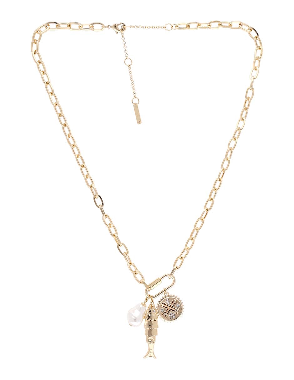 Collar con dije Golden Charms 2