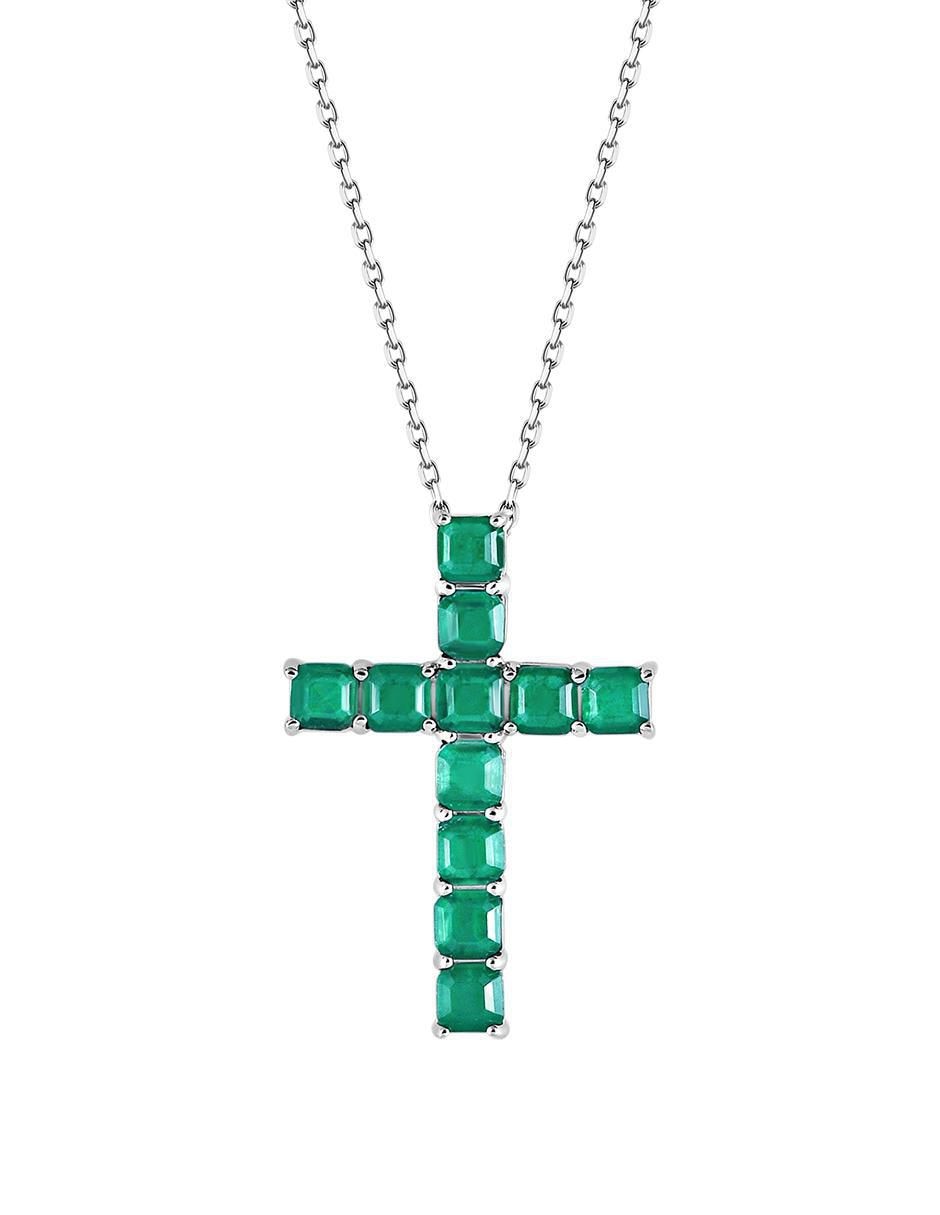 Collar de cruz de plata