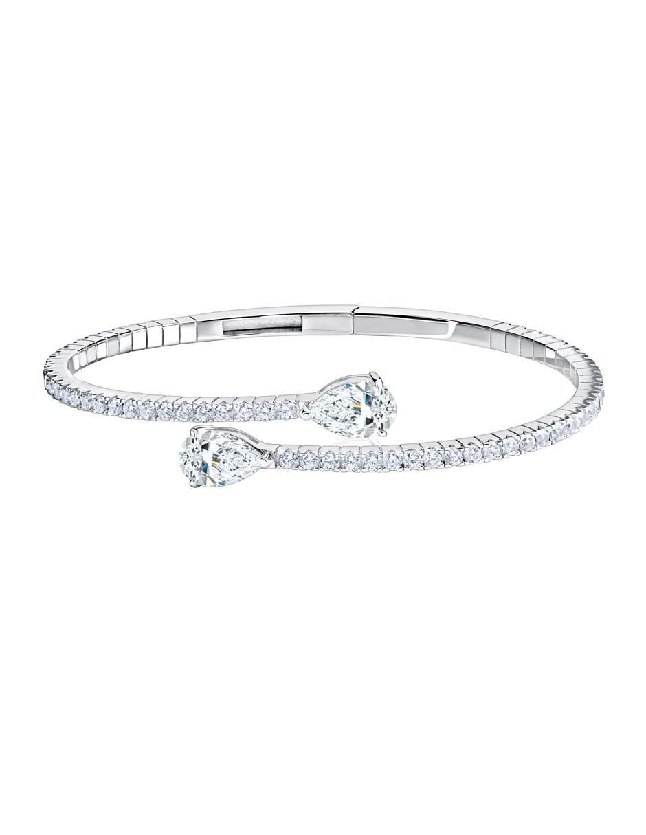 Brazalete de plata P925 con acabado pavé Brazalete de plata P925 con acabado pavé