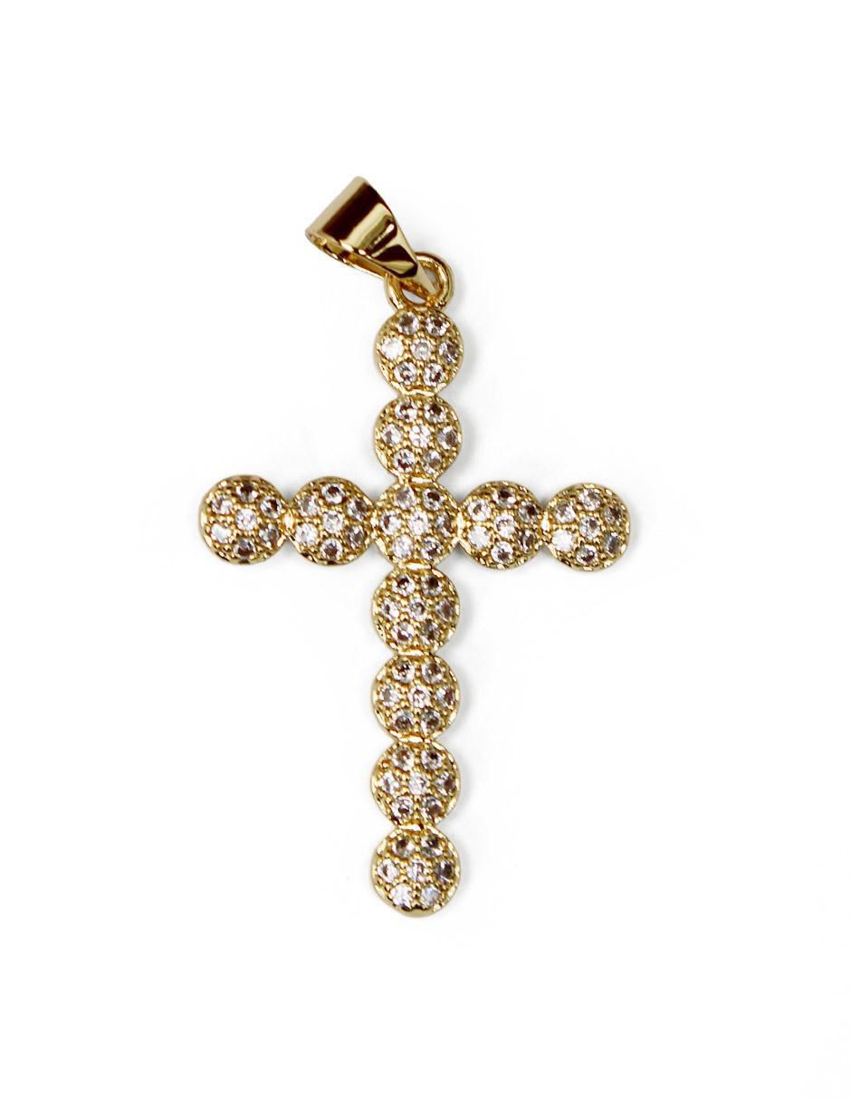 Collar con dije de cruz de oro laminado 10 K 5